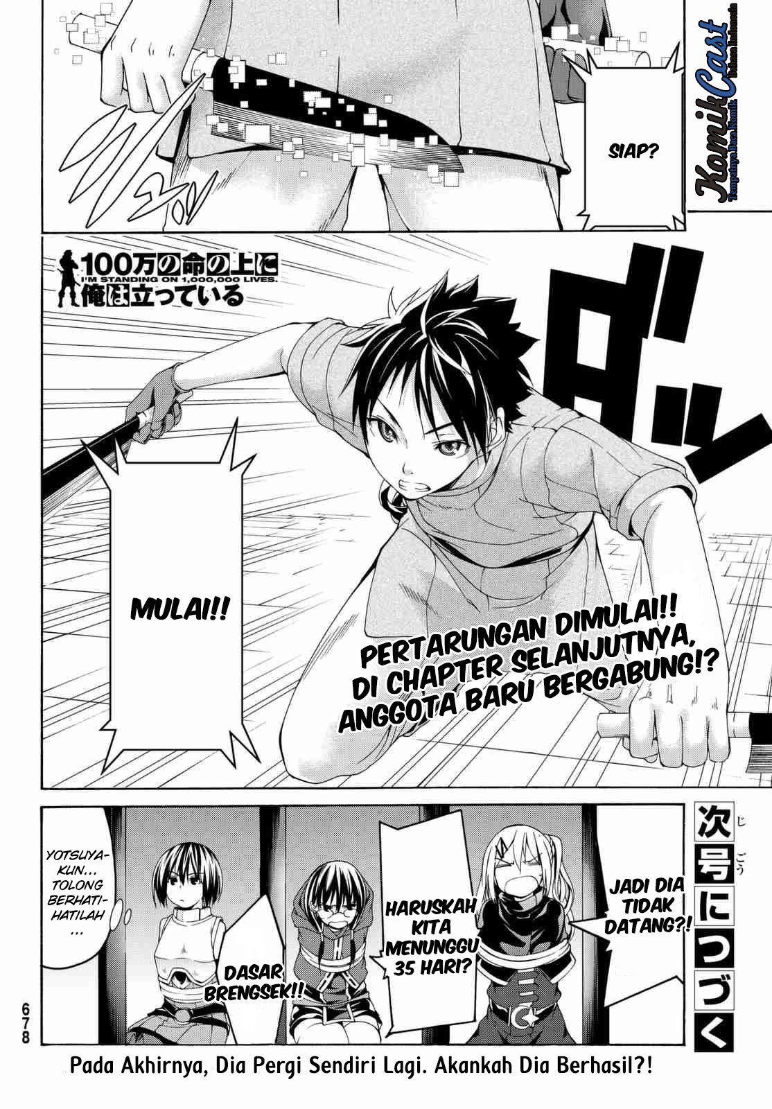 100-man no Inochi no Ue ni Ore wa Tatteiru Chapter 03 Bahasa Indonesia